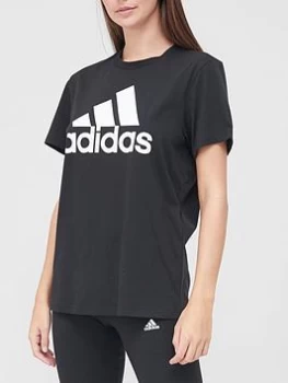 Adidas Big Logo Boyfriend T-Shirt - Black