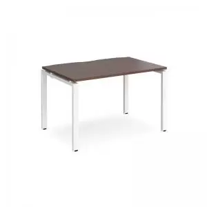 Adapt starter unit single 1200mm x 800mm - white frame and walnut top