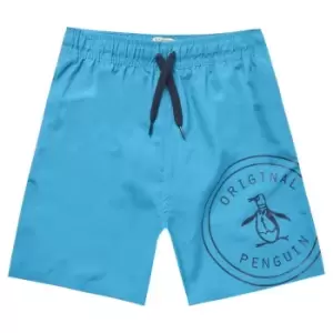 Original Penguin Logo Swimshorts Junior Boys - Blue