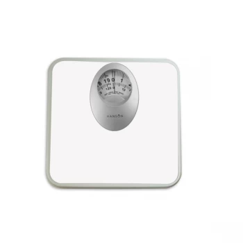 Hanson H61W Mechanical Bathroom Scale with Magnified Display White