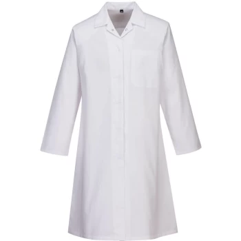 2205 - White Ladies Food Industry Coat, One Pocket sz 3 XL Regular Apron jacket - Portwest