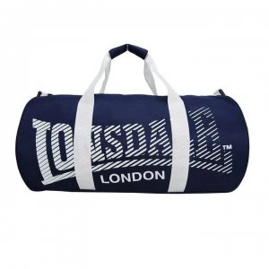 Lonsdale Barrel Bag - Navy/White