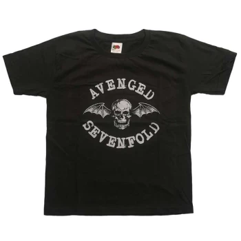Avenged Sevenfold - Classic Deathbat Kids 5-6 Years T-Shirt - Grey