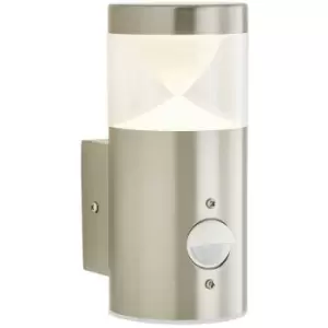 Zinc POLLUX 4W LED Outdoor Wall Light with PIR Stainless Steel