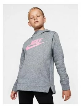 Nike Older Girls Pullover - Grey/Pink, Size XS, 6-8 Years, Women