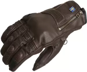 Halvarssons Hofors perforated Motorcycle Gloves, brown, Size 2XL, brown, Size 2XL