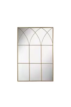 Altham Window Style Metal Wall Mirror Gold