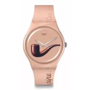 Swatch Art Journey La Trahison Des Images By Rene Magritte Biosourced Ladies Watch SO29Z124