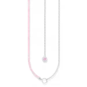 Charmista Pink Cold Enamel Rose Quartz Necklace KE2190-067-9