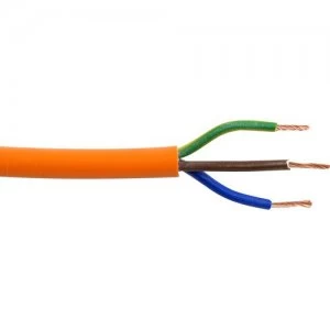 Zexum 0.75mm 3 Core Hi-Vis Flex Cable Orange Round 3183Y - 100 Meter