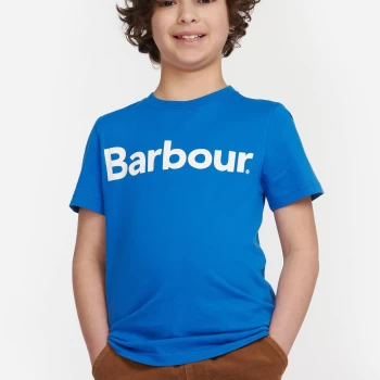 Barbour Boys' Logo T-Shirt - Frost Blue - M (8-9 Years)