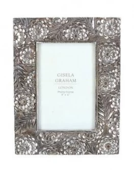 Gisela Graham Pewter Floral Frame