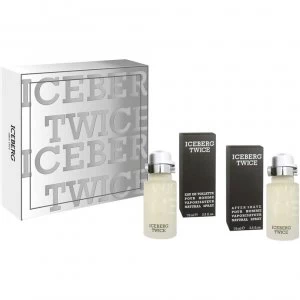 Iceberg Twice Pour Homme Gift Set 75ml Eau de Toilette + 75ml Aftershave Lotion