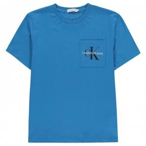 Calvin Klein Calvin Monogram Pocket T-Shirt - Coastal Blue