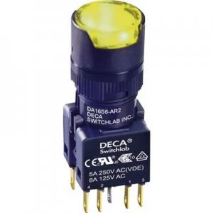 DECA ADA16S6 MR2 A2GY Pushbutton 250 V AC 5 A 2 x OffOn IP65 momentary