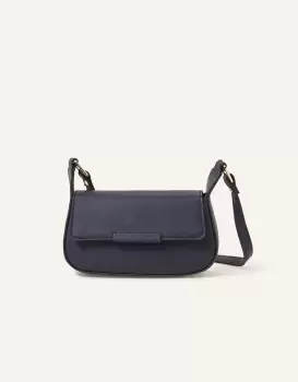 Accessorize Womens Navy Blue Small Saddle Cross-Body Bag, Size: 12x20cm