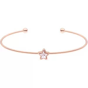 Ted Baker Ladies Silver Plated Crystal Star Ultrafine Cuff Bangle TBJ1685-01-02