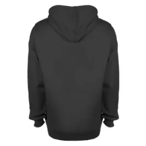 FDM Unisex Contrast Hooded Sweatshirt / Hoodie (300 GSM) (M) (Black/Heather Grey)