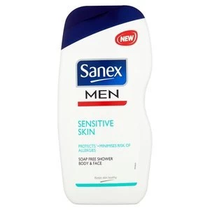 Sanex Men Sensitive Skin Body and Face Shower Gel 500ml