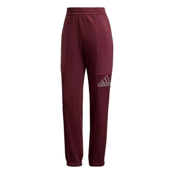 adidas Brand Love Embroidered Logo Joggers Womens - Victory Crimson / White