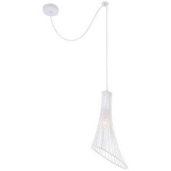Maytoni Lighting - Ginger And Fred Cage Ceiling Pendant Lamp White, 1 Light, E14