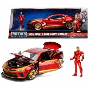 Jada Toys Marvel Iron Man 2016 Chevy Camaro Ss 1:24