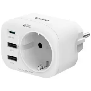 Hama 00223342 Wireless in-line socket + USB White