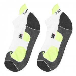 Karrimor 2 Pack Running Socks Mens - White/Fluo