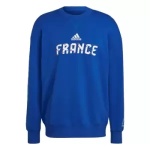 adidas Fifa World Cup Qatar 2022 France Crew Sweatshirt in Blue
