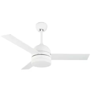 LEDS C4 Forlight Inca Ceiling Fan White Wood with LED 18W 3000K 1042lm