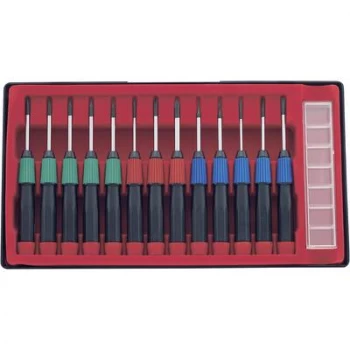 Basetech Electrical & precision engineering Screwdriver set 14 Piece Slot, Phillips, Star