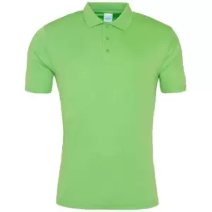 AWDis Just Cool Mens Smooth Short Sleeve Polo Shirt (XS) (Lime)