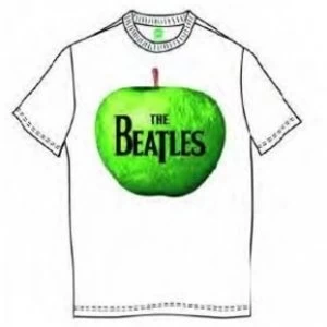 The Beatles Apple Mens White T Shirt: Large