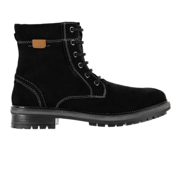 Linea Rugged Lace Boots - Black