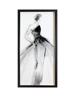 Arthouse Glitter Lady Grace Framed Print 87.5cm x 48.5cm x 8cm - wilko