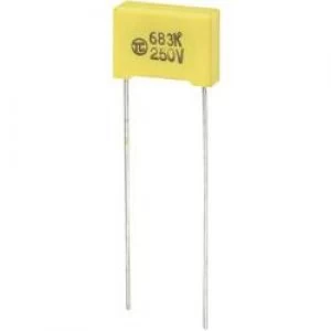 MKS thin film capacitor Radial lead 0.068 uF 250 Vdc 5 10 mm L x W x H 13 x 4 x 9mm