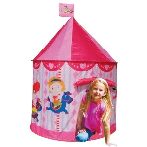 Charles Bentley Childrens Girls Pink Princess Castle Play Tent