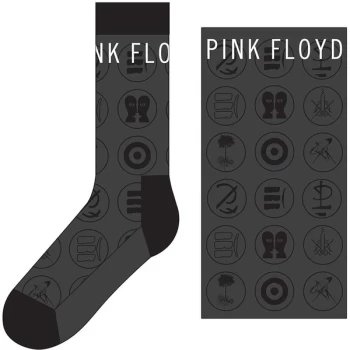 Pink Floyd - Later Years Unisex UK Size 7 - 11 Ankle Socks - Grey