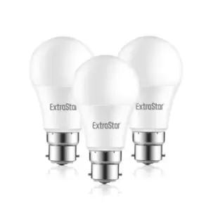 8W LED Globe Bulb B22 Neutral White 4200K, pack of 3