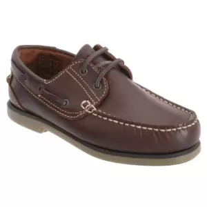 Dek Boys Moccasin Boat Shoes (6 UK) (Brown)