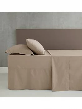 Catherine Lansfield Non-Iron Single Fitted Sheet - Natural