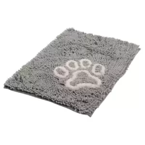 Bunty Soft Microfibre Pet Dog Puppy Cat Mat Bed Doormat Absorbant Muddy Wet Paws - Grey - Small