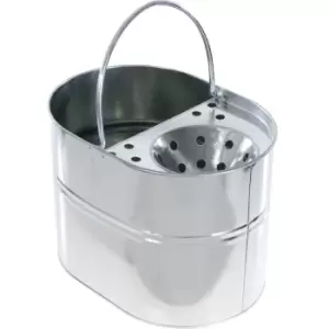 3 Gallon Galvanised Heavy Duty Mop Bucket - Silver - Cotswold