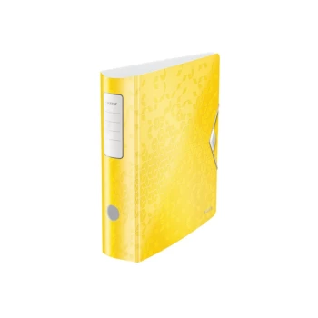 180 Active WOW Lever Arch File A4. 75MM. Yellow - Outer Carton of 5