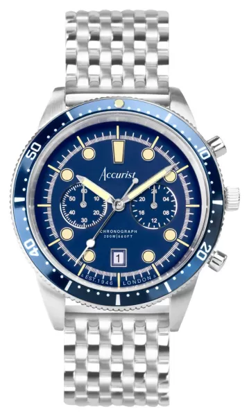 Accurist 72004 Dive Mens Chronograph Blue Dial Watch