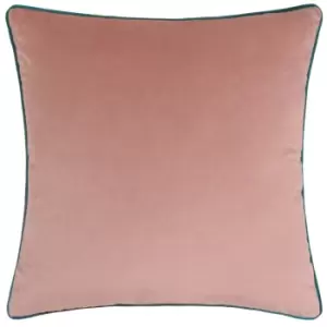 Meridian Velvet Cushion Blush/Teal, Blush/Teal / 55 x 55cm / Polyester Filled