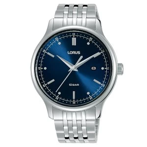 Lorus RH903NX9 Mens Dress Blue Dial Stainless Steel Bracelet Watch