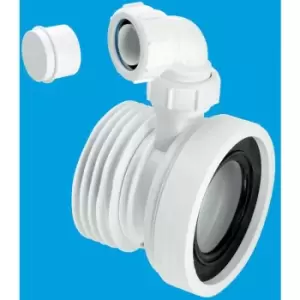 Straight Rigid WC Connector with 1.1/4 Universal Vent Boss - 110mm Outlet - Mcalpine