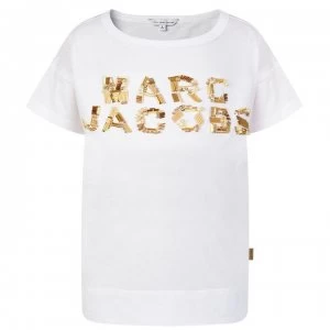 Marc Jacobs Children Girls Sequin T Shirt - Blanc 10B