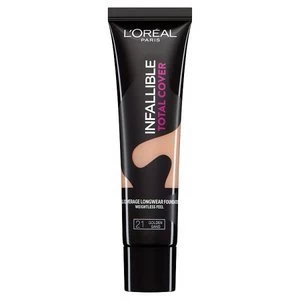L Oreal Infallible Total Cover Foundation 21 Golden Sand